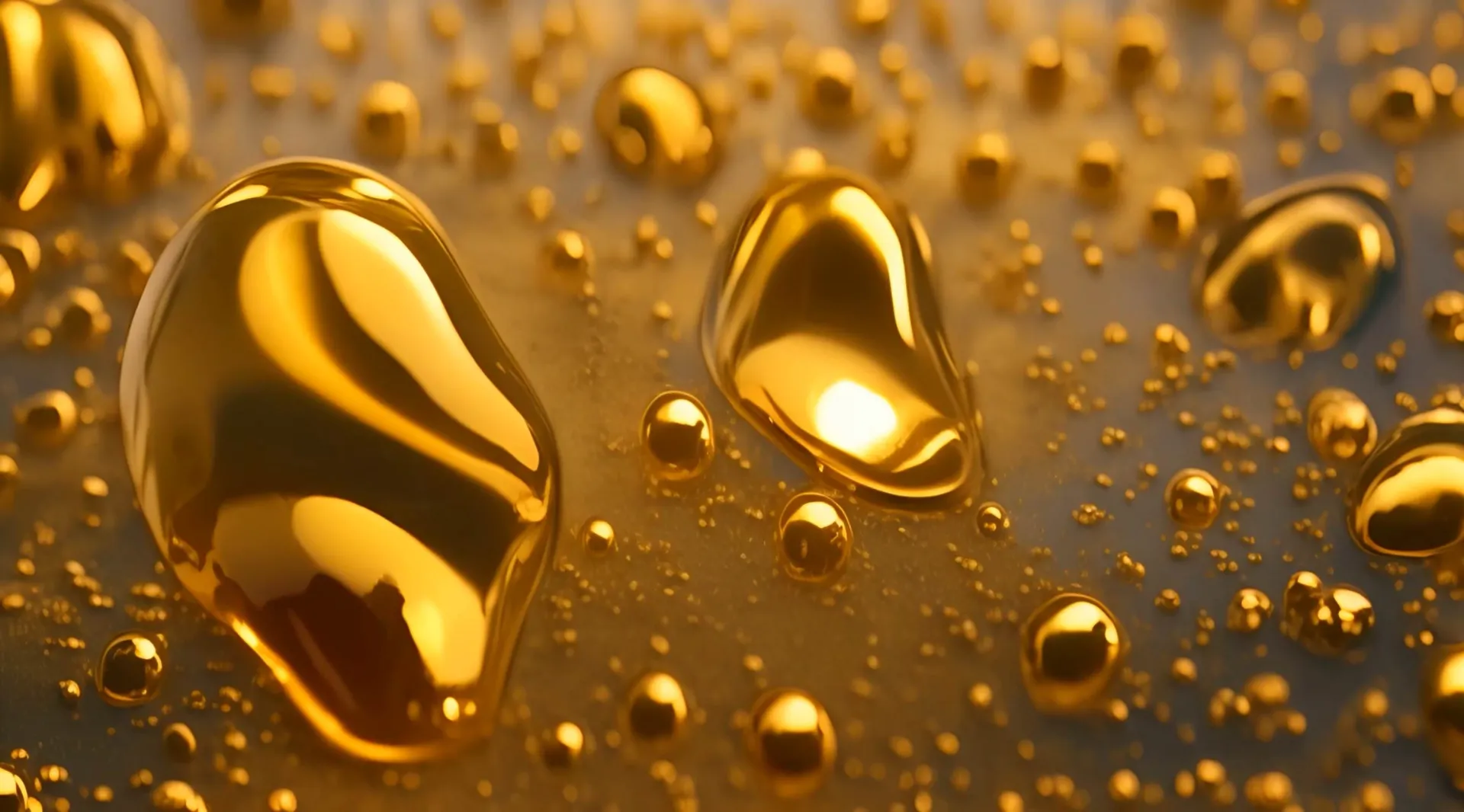 Shimmering Gold Liquid Motion Video Backdrop